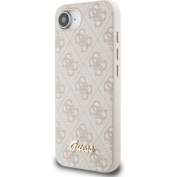 GUESS Калъф Guess 4G Script Logo MagSafe iPhone 16e - розов