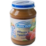 Ganchev Плодово пюре Ganchev - Ябълки и праскови, 190 g (18015)