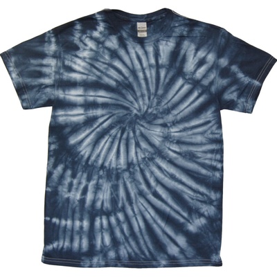Tričko unisex The Mountain batikované Hurricane navy-modré