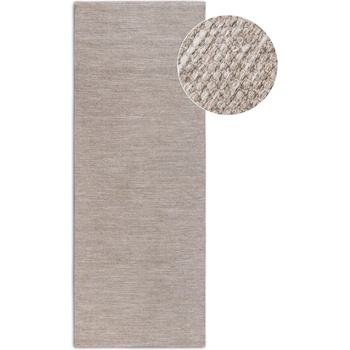 Elle Decoration Бежова ръчно изработена пътека със смес от вълна 80x200 cm Pradesh Linen White - Elle Decoration (106053-80x200)