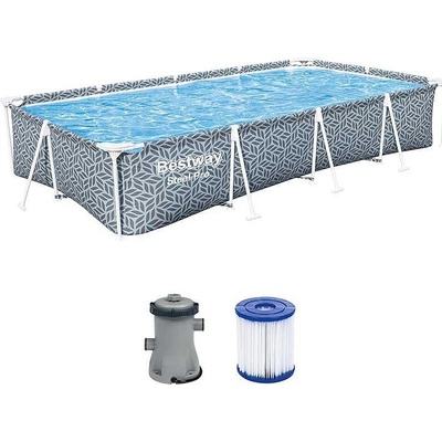 Bestway Басейн с метална конструкция, сглобяем, 366x201x66 см, Bestway 561FV Steel Pro, с филтърна помпа (561FV)