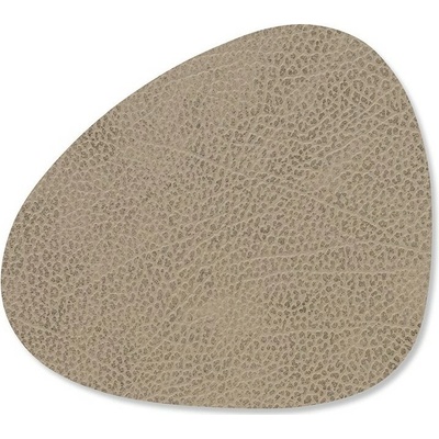 LIND Podtácka Curve HIPPO teplo šedá koža 11x13cm