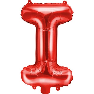 PartyDeco Fóliový balón Mini Písmeno I 35 cm červený