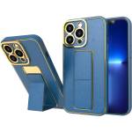Apple Луксозен калъф със стойка за Apple iPhone 12 Pro - Син KP24881