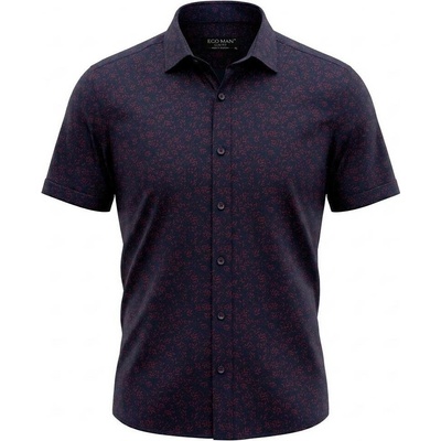 Ego man pánská košile krátký rukáv slim fit EKS131-1 tmavě modrá
