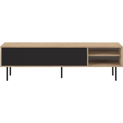 TEMAHOME Масичка за телевизор с дъбов декор в черно и натурално 165x40 cm Ampère - TemaHome (83270.850097)