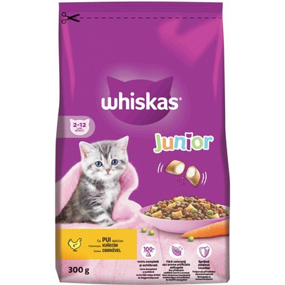 WHISKAS Junior cat s kuracím mäsom 300 g