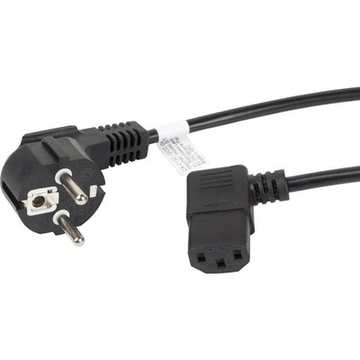 LANBERG CEE 7/7 na IEC 320 C13 POWER CORD 1.8M úhlový RIGHT VDE černý CA-C13C-12CC-0018-BK