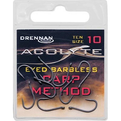 Drennan háčky Acolyte Carp Method Barbless vel.10