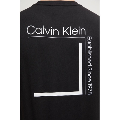 Calvin Klein Памучна тениска Calvin Klein в черно с принт K10K114152 (K10K114152)