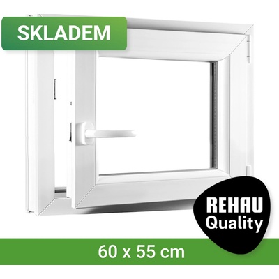 SKLADOVÁ-OKNA.cz REHAU Smartline+ otvíravo-sklopné pravé 600 x 550