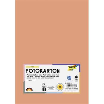 FOLIA Декоративен картон, 2 страници, A4, 300 g, 50 листа, FOLIA, сьомга 614/50 45 (614/50 45)