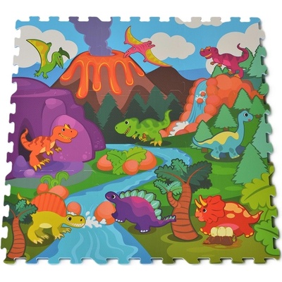 Moni Мек пъзел за под с принт Moni Toys - Dino Park, 9 части (111414)