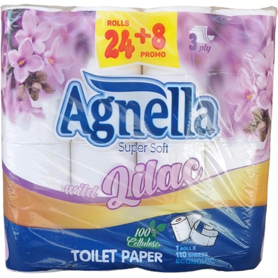 Agnela тоалетна хартия, 32 броя х 60гр , Люляк