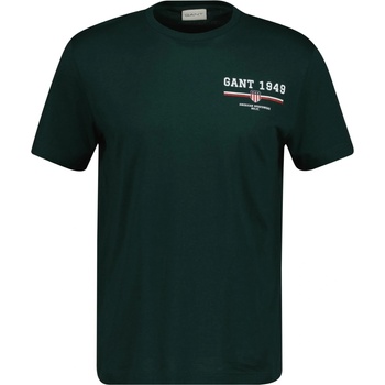 Gant Тениска Gant Men's Graphic Regular Fit T-Shirt - Tarten Green