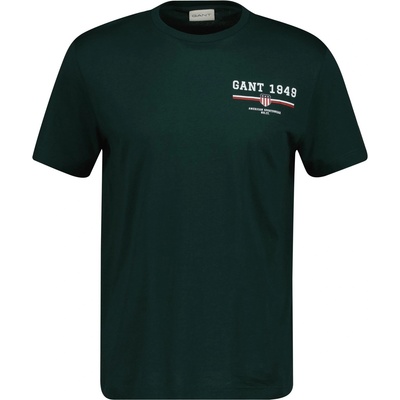 Gant Тениска Gant Men's Graphic Regular Fit T-Shirt - Tarten Green