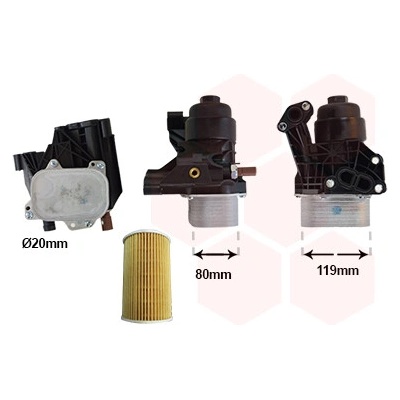 Olejový chladič pro motorový olej VAN WEZEL 58013733