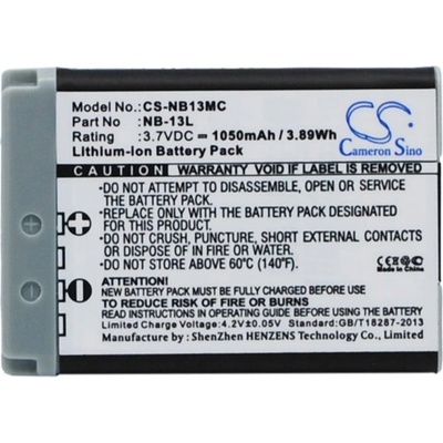 Батерия за Canon Powershot G5x/G7X/G9X / Sx620/720/730/740, 1050mAh, Li-Ion (CS-NB13MC)