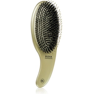Olivia Garden Expert CURVE Board&Nylon Gold Четка за коса с влакна от найлон и глиган