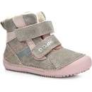 Dětské kotníkové boty D.D.Step Barefoot zimní boty W073-42814 Chocolate