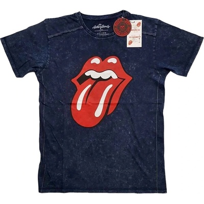 The Rolling Stones Classic Tongue Navy Blue S Риза (RSSWASH02MN01)
