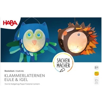 HABA Креативен комплект Фенерче с клипс бухал и таралеж