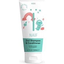 NAIF Detský šampón a kondicionér 2v1 pre ľahké rozčesávanie prírodný 200 ml