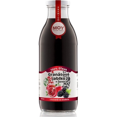 Moy Džús Granátové jablko Černica 100% šťava 0,5 l