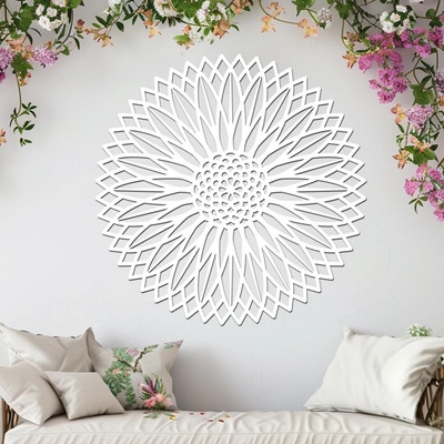 dřevo života Dřevěná mandala DŮVĚRY Rozměry (cm): 80x80, Zvolte barvu dekoru: Bílá