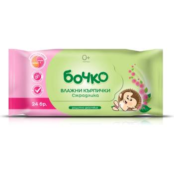 Бочкo Мокри кърпи Бочко 24бр (1105)