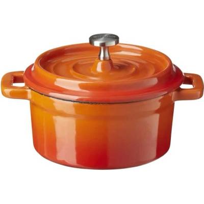Sconto Liatinový hrniec MINI OPUS oranžová, priemer 10 cm