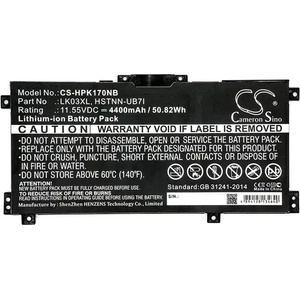 Cameron Sino Батерия за лаптоп HP Envy 17-AE010NC, Envy X360 15-BP008UR HSTNN-UB71 LiIon 11.55V 4400 mAh CAMERON SINO (CS-HPK170NB) - xtreme