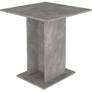TopMebel Трапезна маса Allos TopMebel от меламин в цвят бетон сив 75x75x77см