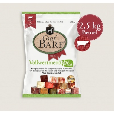 Graf Barf Plnohodnotné menu Plus hovězí 2,5 kg
