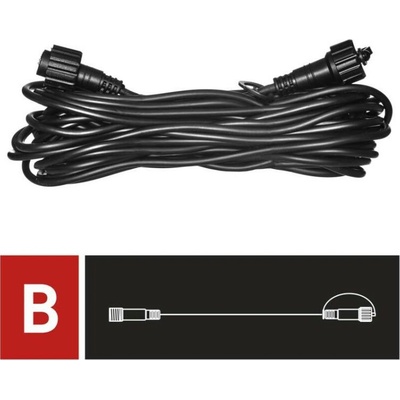 EmosLighting D2ZB01 Prodlužovací kabel pro spojovací řetězy Profi černý 10 m venkovní i vnitřní