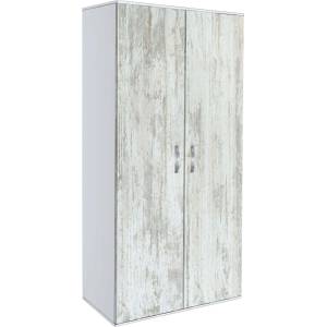 Bogdan Furniture G Двукрилен гардероб Memo. bg, модел BM-Ava 2, бял гланц и кристал