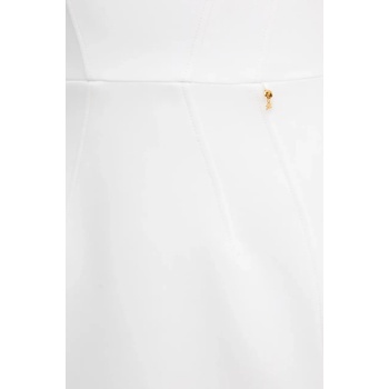 Elisabetta Franchi Рокля Elisabetta Franchi в бяло къса с кройка по тялото AB74751E2 (AB74751E2)