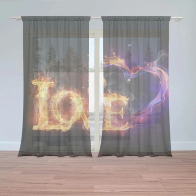 Sablio Záclony Love: 2ks 150x250cm
