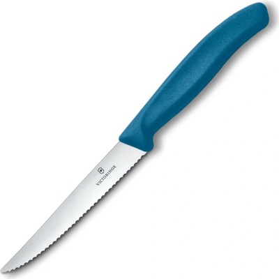 Victorinox Nůž na steak Swiss Classic vroubkované ostří 11 cm modrý 6.7232.C1