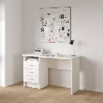  Бюро Function Plus с 3 чекмеджета Бял - emdesign - 133,00 лв