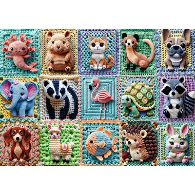 Trefl - Puzzle Premium Plus: Crochet Animals - 1 000 piese