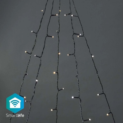 Nedis SmartLife LED Wi-Fi Teplá až studená biela 200 LED 5 x 4 m Android IOS WIFILXT12W200