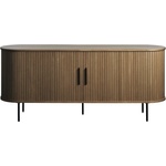 Unique Furniture Кафяв скрин от дъбов декор с плъзгащи се врати 180x76x45 cm Nola - Unique Furniture (48282932)