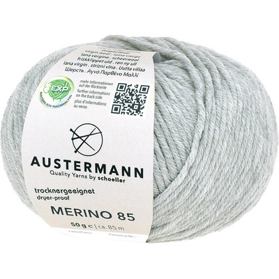 Pletací příze Austermann Merino 85 EXP Barva: 63 HELLGRAU MELIERT