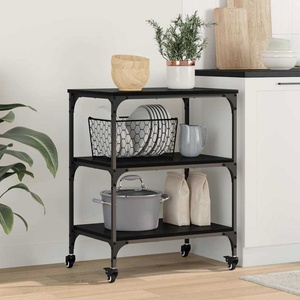 vidaXL Кухненска количка Черния дъб 60 x 41 x 76 см (883010)