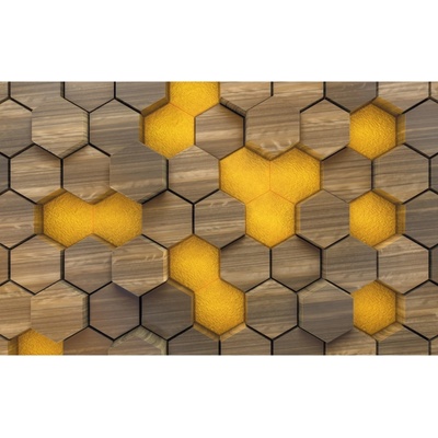 Komar Vliesová fototapeta Woodcomb Olive rozměry 400 x 250 cm