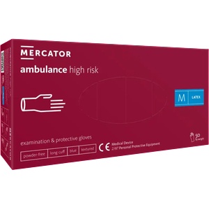 Mercator Medical Еднократни латексови ръкавици Mercator Ambulance High Risk | 50 бр (401513)