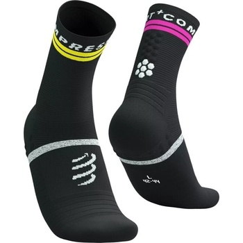 Compressport Pro Marathon Socks V2.0 Black/Safety Yellow/Neon Pink