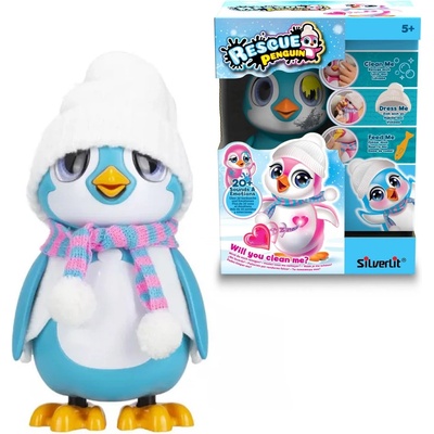 Silverlit Интерактивна играчка Silverlit - Пингвин, син (88652)