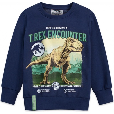 Mikina Jurrasic World T-rex Modrá